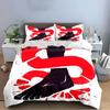 Red Snake and Black Foot Design Bedding Duvet Cover Set Duvet Cover Pillowcases  (1*Duvet Cover 2*Pillowcases, without duvet insert)