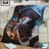 Game Hearthstone 3D tištěná umělecká fleecová přikrývka do postele Turistika Piknik Hrubá přikrývka přes postel Fleecová přikrývka