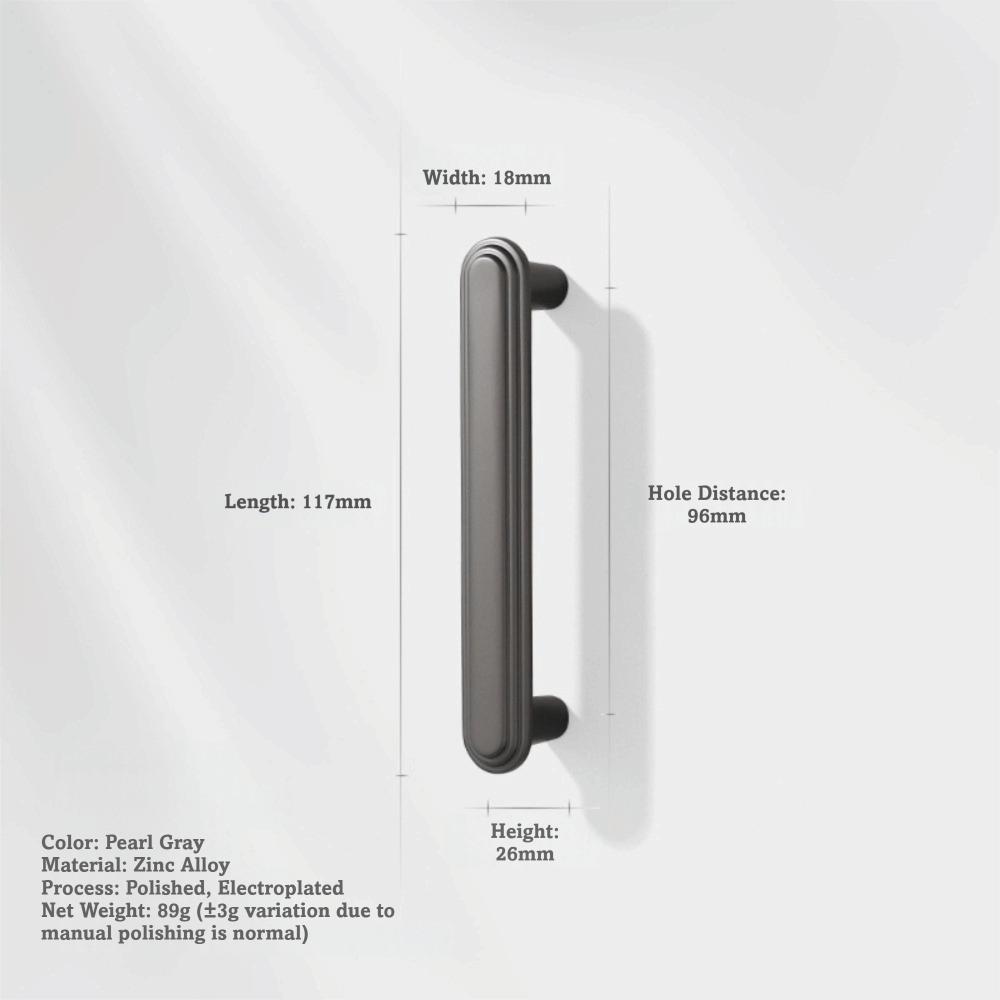 Zinc Alloy Cabinet Handles Solid Construction Solid Color Drawer Handles Durable Kitchen Handles Door Cabinet Cabinet Hardware