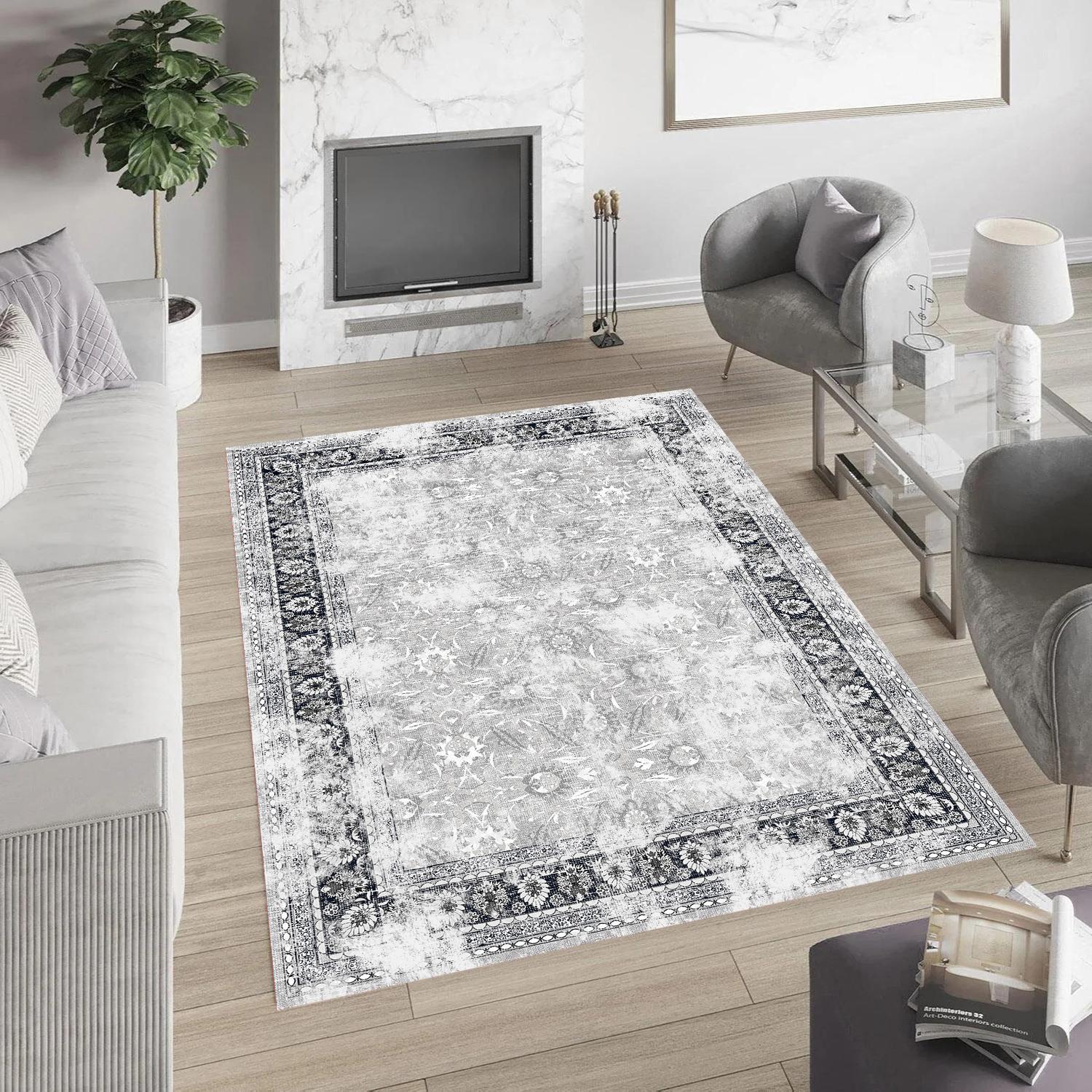 

Rovigo Home Моющийся ковер с принтом RV120-FNL426 50x80 серый
