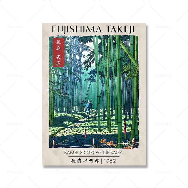 

Япония Набор деревянных блоков Фудзи Выставка Плакат Искусство Укиёэ Восточная мебель для дома 21cm×30cm NoFrame