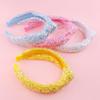 Girls Hair Hoop Knotted Shiny Sequin Elastic Headband Comfortable Fit Glittery Sparkling Hairband Hair Accessories