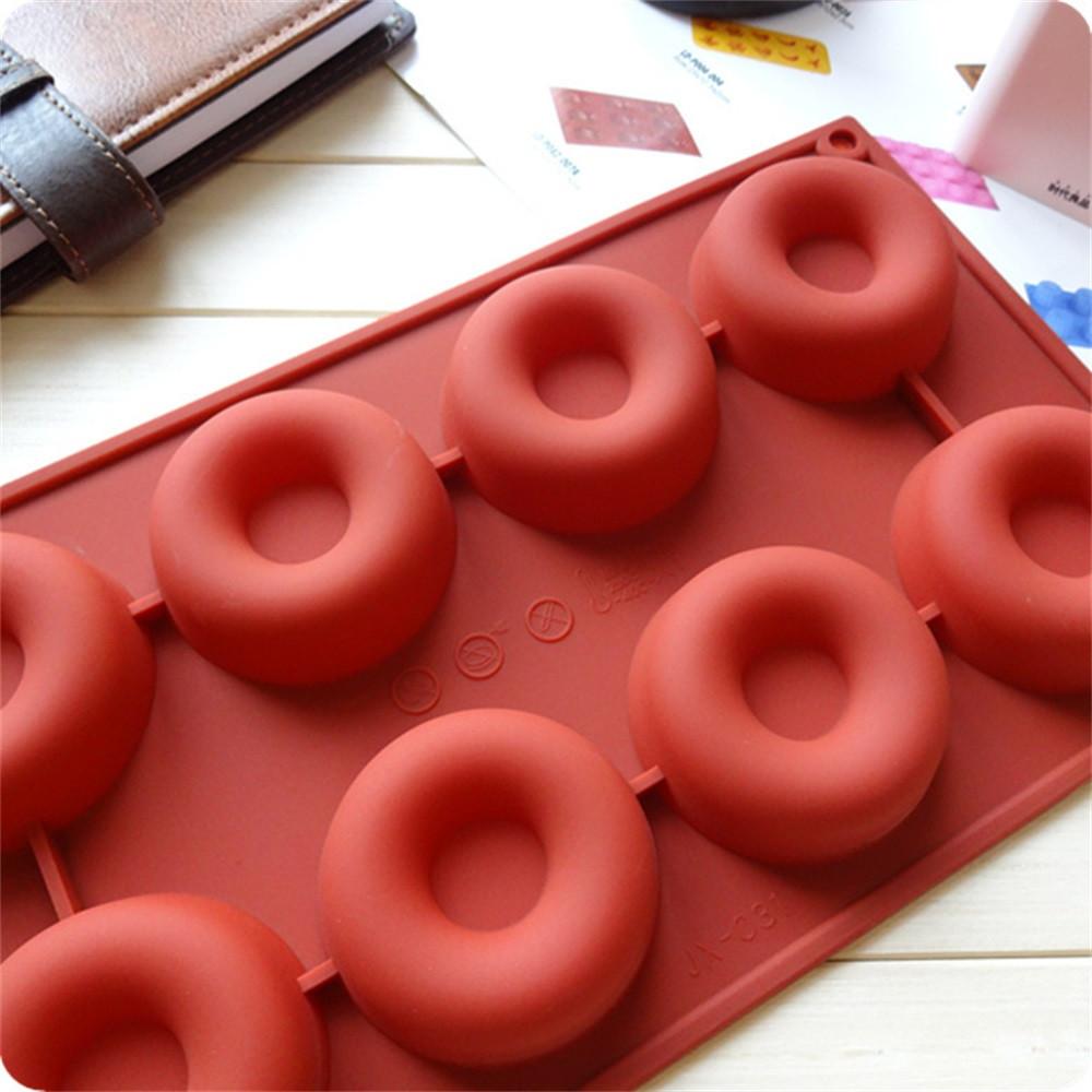 8 Holes Donut Mold Silicone Cupcake Baking Molds Cake Pans Biscuit Cookie Doughnut DIY Moulds Chocolate Dessert Bakery Tools China Mainland