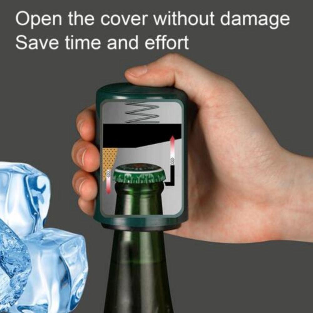Portable Magnetic Stainless Steel Push Down Opener Beer Bottle Opener Cap Opener Corkscrew