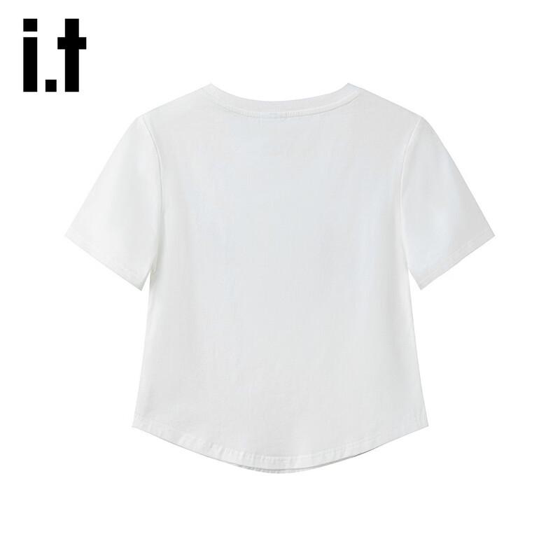 Izzueit Women's 3D Embroidered Print Cool Cotton T-Shirt