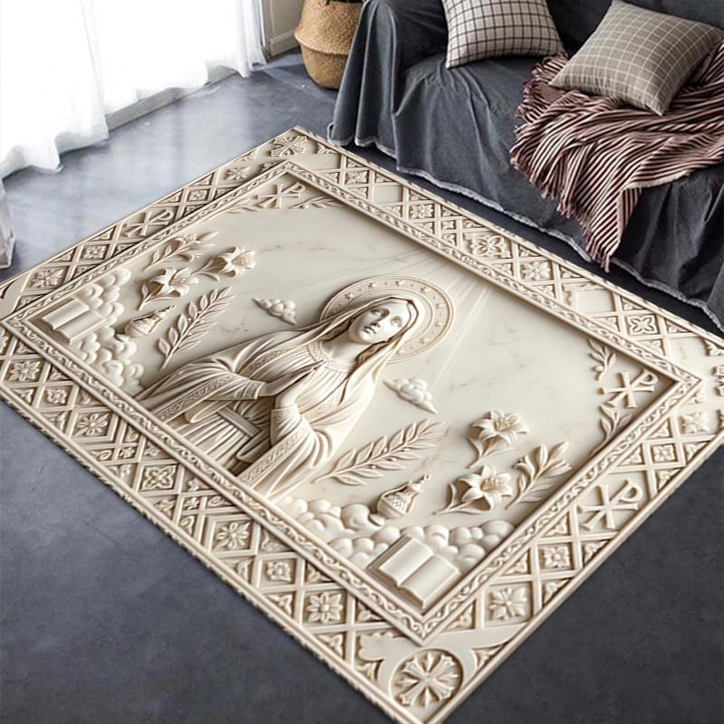 2025 New The Holy Mother Carpet Rug for Living Room Bedroom Home Sofa Decoration,Kids play Non-slip Floor Mat10