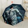 Ronaldo's Iconic Moment Compact Travel Automatic Umbrella with 8-Rib Sturdy Construction for Outdoor Daily Use Elegant Women's Umbrella Spiritual Gift