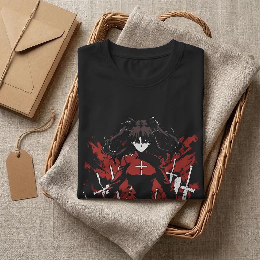 Fate Stay Night Saber Alter T Shirts 100 Cotton Vintage TShirts O Neck Tee Shirt Short Sleeve Clothing Gift Idea