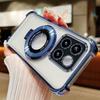 Magnetic Stand Holder Phone Case For Motorola G87 G 87 Cases Plating Clear Soft Silicone Shockproof Back Cover For MOTO G77 G67