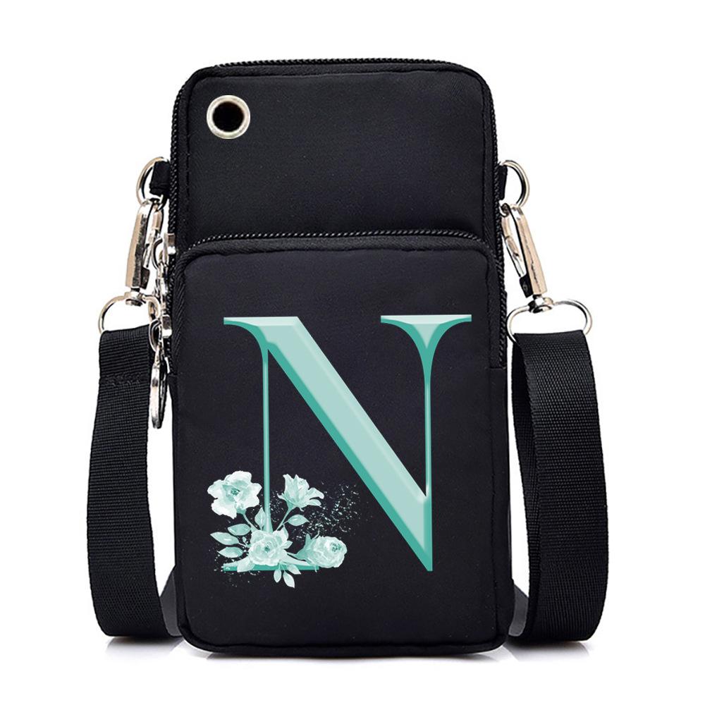Crossbody Bag 26Alphabet Printed Letters Trend Shoulder Bag Mobile Phone Change Bag