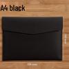 A4 Textured Leather File Bag, Custom Logo, Waterproof, Large Capacity Document Holder