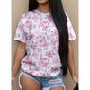 Womens Casual Round Neck Short Sleeve T-Shirt With Butterfly Print Loose Fit 2025