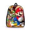 Mario Cartoon Backpack For Elementary Boys With Breathable Lightweight Oxford Fabric