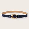 Minimally Retro Gold Ring Buckle Decorative Suede Women Casual Belt For Fashion Accessories