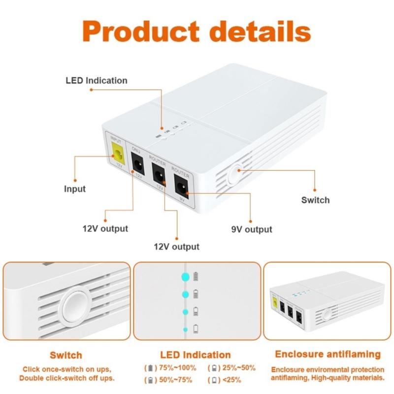UPS Battery Backup For Routers And Modems Protecting Devices From High Or Low Voltages Damage In Home Or Office