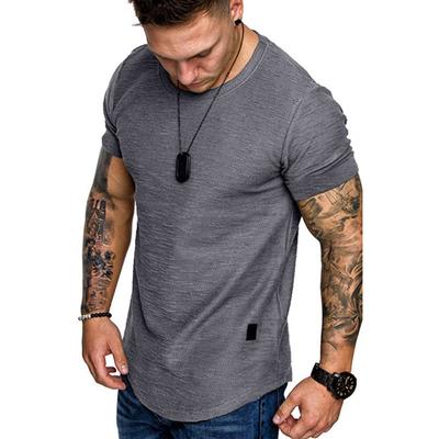 Camisetas de Hombre Color Sólido Cuello Redondo Estilo Retro Suave Cómodo Deportes al Aire Libre Moda Casual Diario Básico Tops de Manga Corta