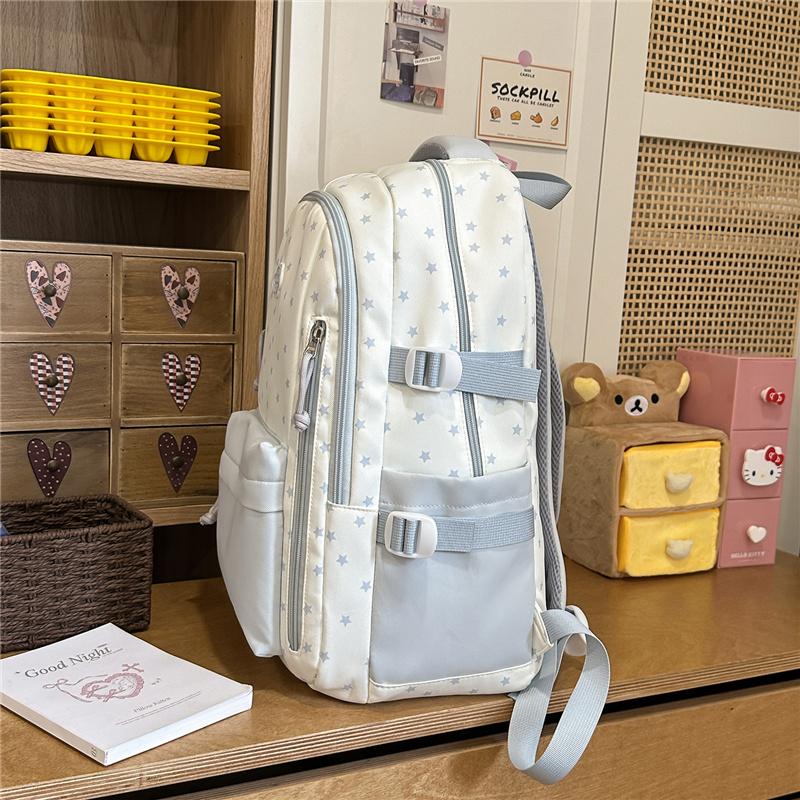 Color Block Women's Backpack Student's Lightweight Commuter Schoolbag