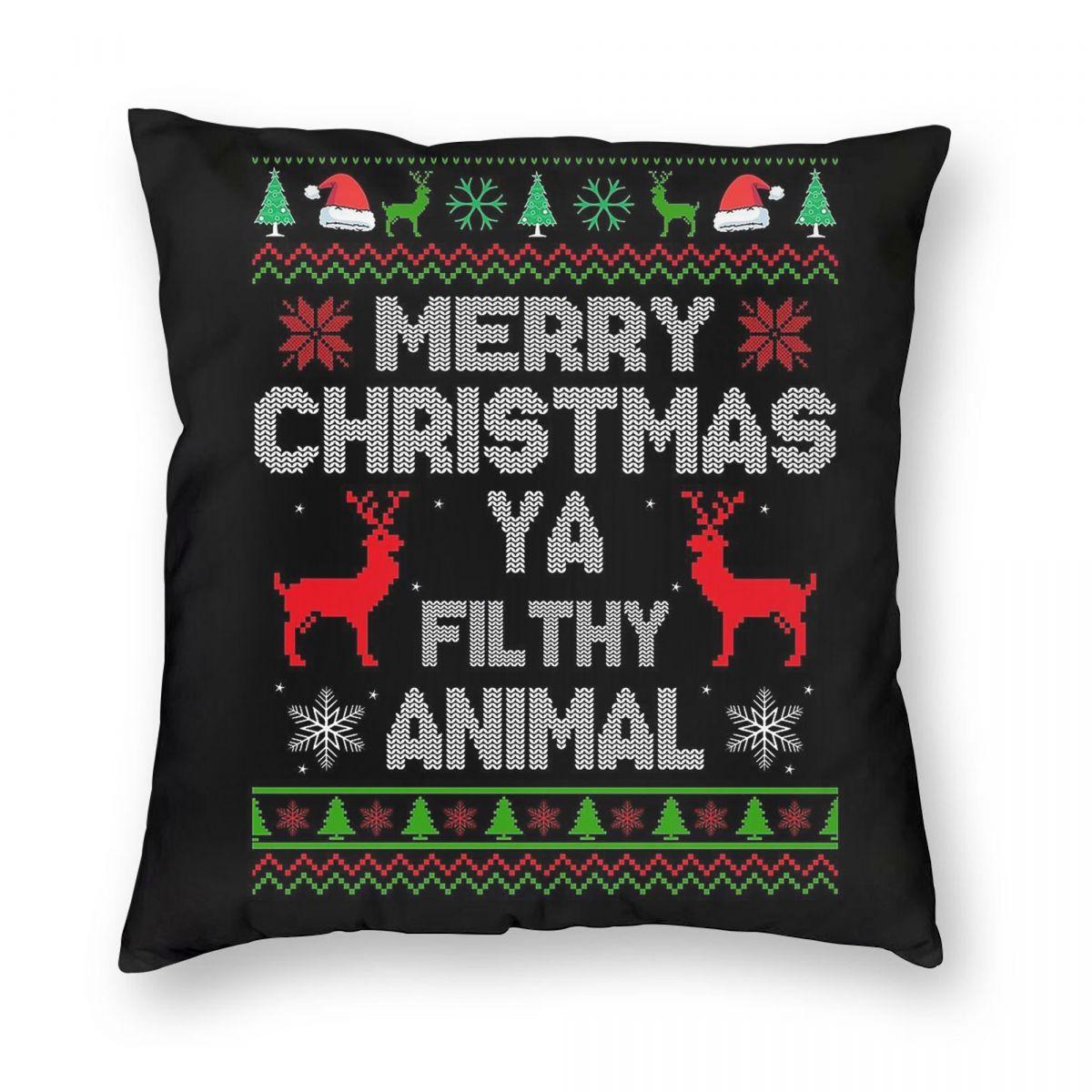 

Один дома Ты грязное животное Квадратная наволочка Полиэстер Лен Бархат Креативная Застежка-молния Декоративная наволочка Чехол для подушки для комнаты 12x12Inch