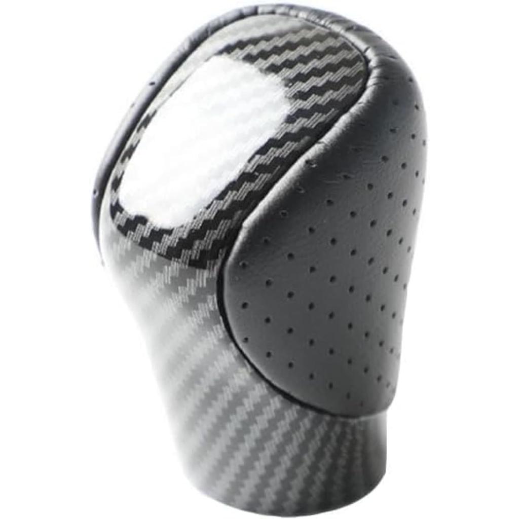 SSZY Carbon Black Leather Gear Shifter Hand Ball Gear Knob Gear Shift Knob Shifter