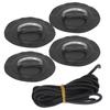 4pcs Inflatable Boat Kayak DRing Pad Patch Marine Fixed Buckle with Elastic Bungee Cord