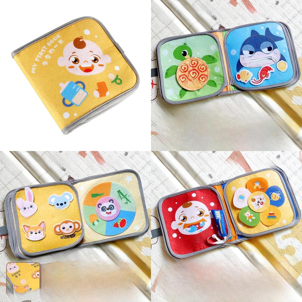 Baby Early Education Tactile Toddler Cloth Book With Tearresistant Fabric For Sensory Development