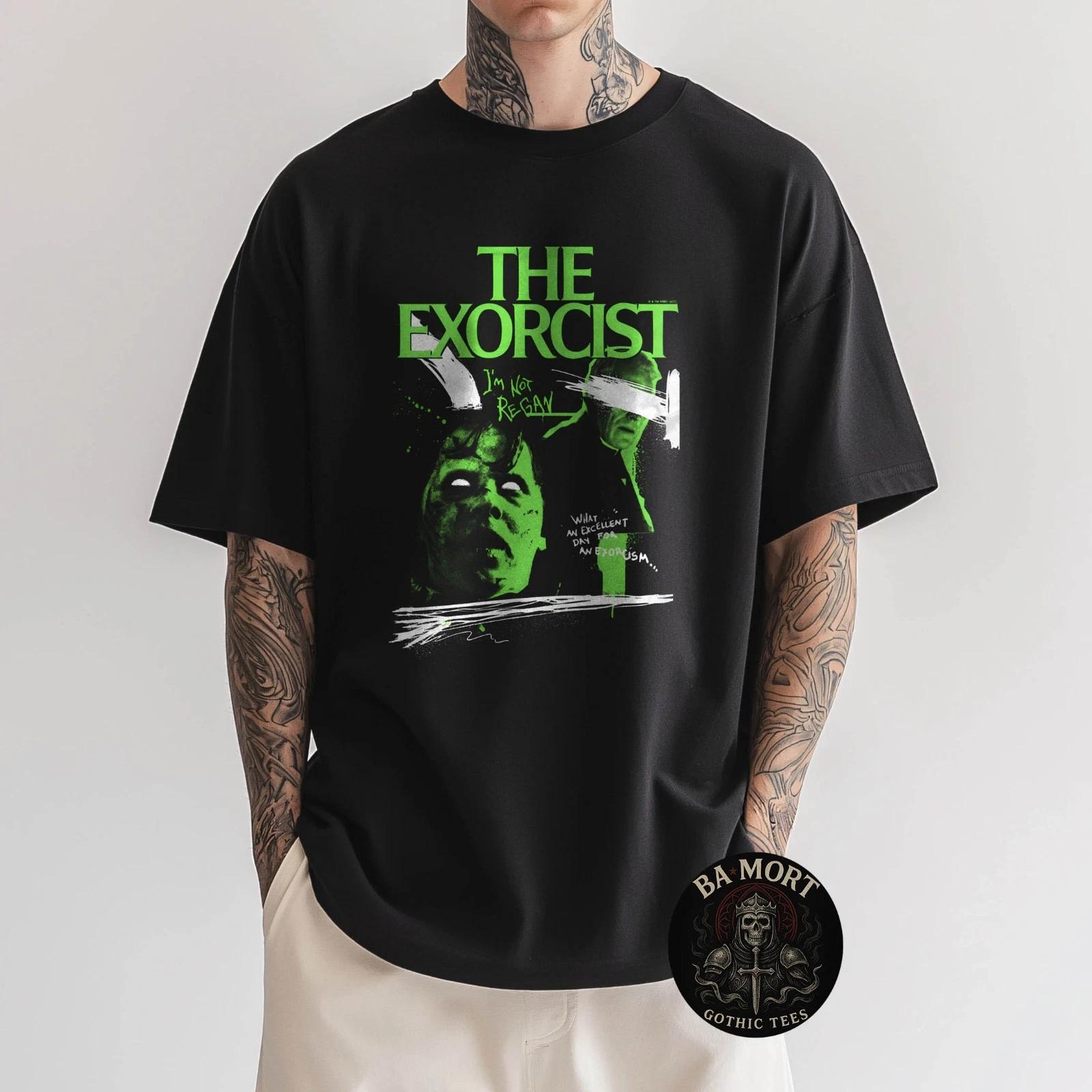 Neon Green Exorcism Collage Horror Movie T-Shirt S