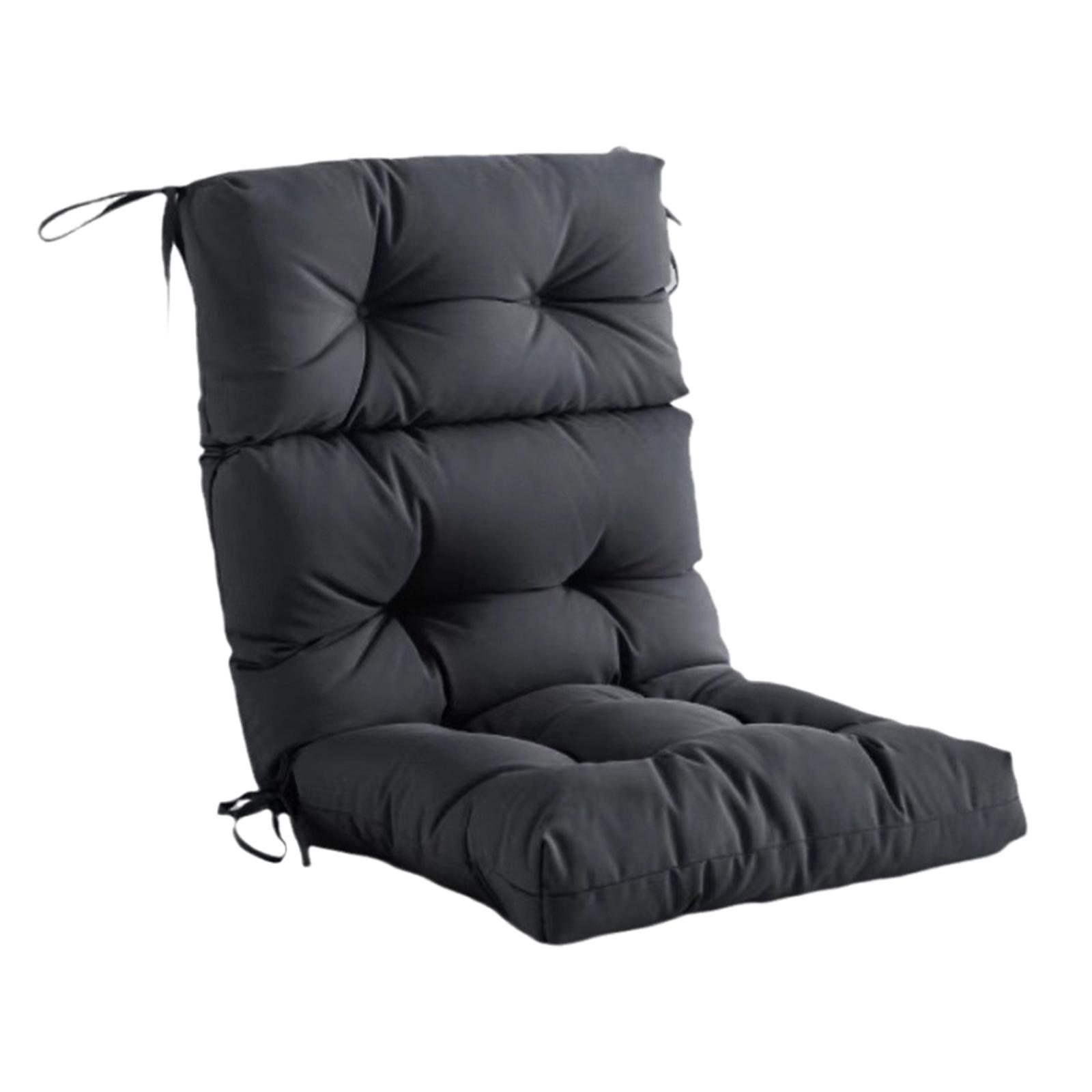 

Подушка для спинки сиденья на открытом воздухе, всесезонная мягкая подушка для стула с высокой спинкой для гостиной, сада, патио, мебели для кафе чёрный