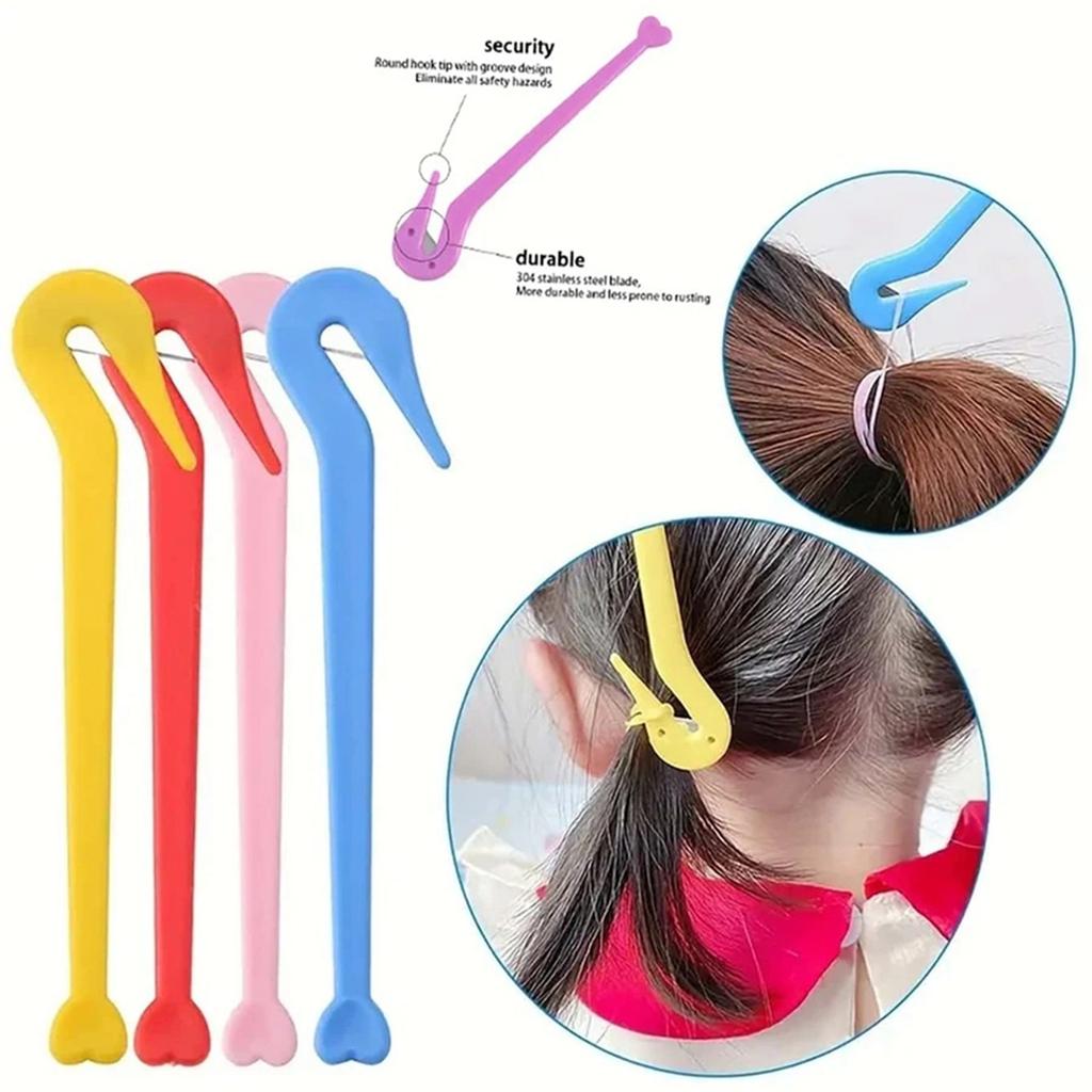 5Pcs Hair Bands Rubber Cutter Girls DIY Styling Headwear Band Cutting Tool