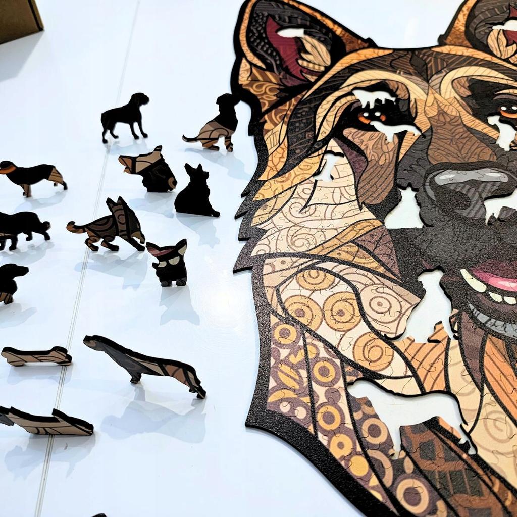 Wooden Puzzle German Shepherd 450 Pcs XXL Large Puzzle Gift Dog