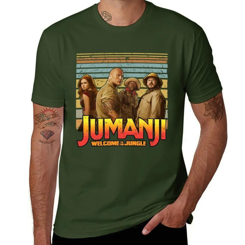 Jumanji T-Shirt Oversizeds for a Boy Anime Figures Vintage T Shirt Men