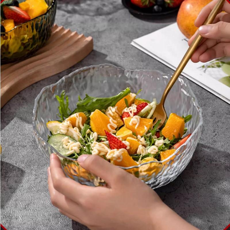 Japanese Glass Bowl Exquisite High Quality Tableware Home Soup Bowl Dessert Fruits Dishes Salad Bowl Kitchen Accessories