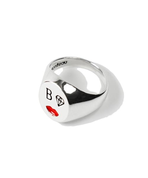 Bonbeau Smile Epoxy Signet Ring Thick Smile Ring (Type B)