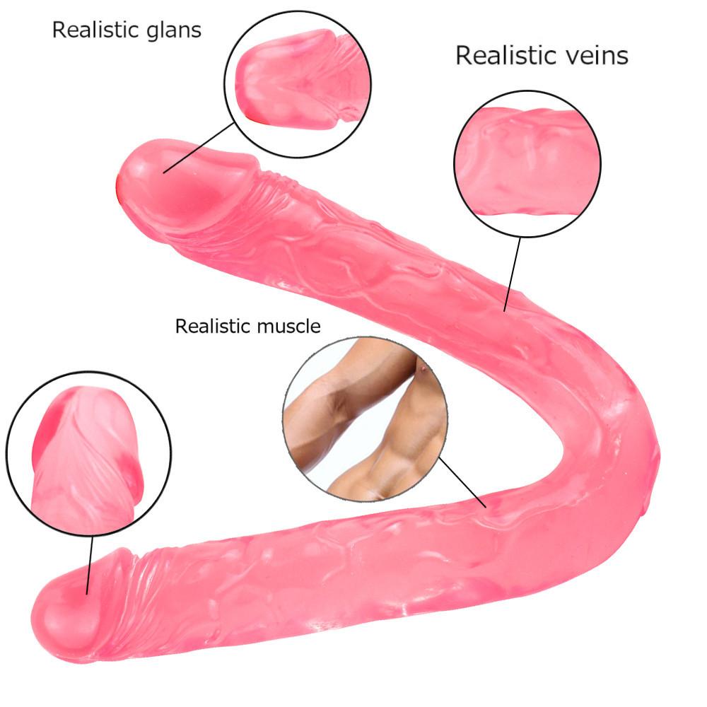 Sex U Shape Double Dildo Realistic with Man Dildo Sex Toys for Woman Vagina Toys Dildo for Woman Huge Anal Adult Shop