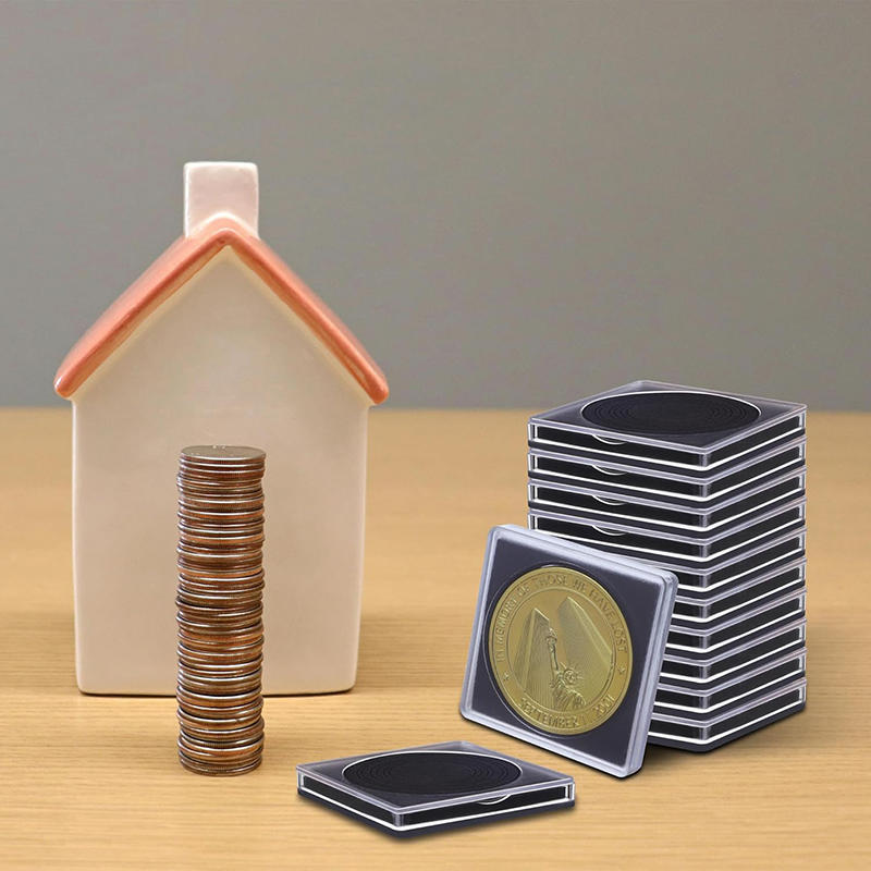 Small Square Storage Box for Coins and Currency Protective Case Holder for Collectible Coins Compact Organizer for Coin Collection and Home Storage