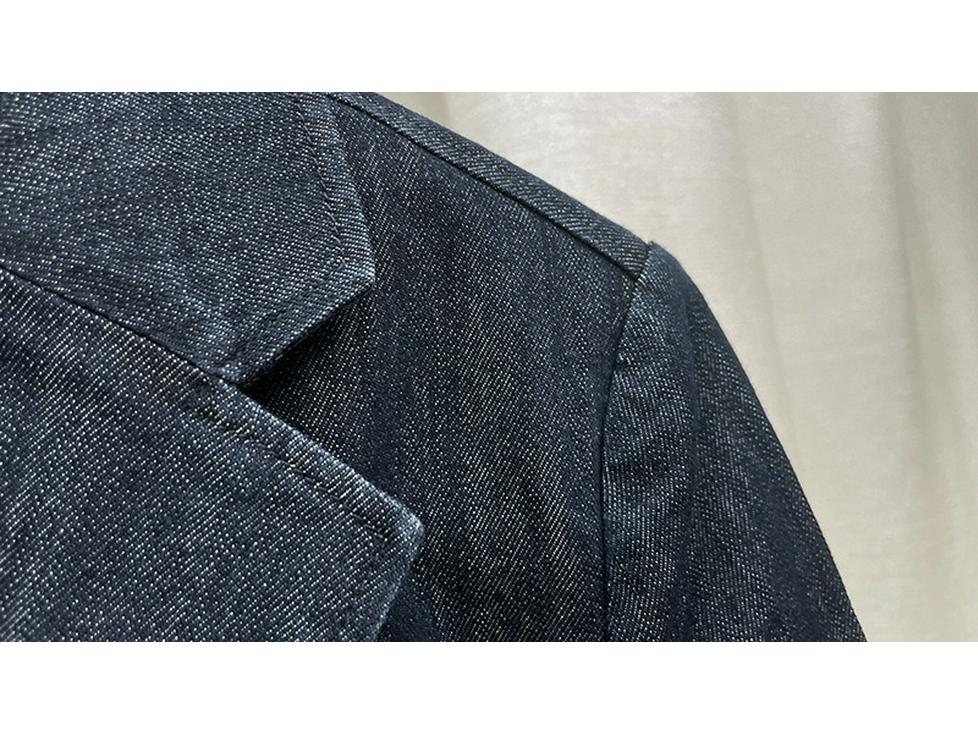 Zhu Zhu Blue Denim Women's Two-Piece Set: Stylish Suit Jacket & Slimming Jeans