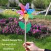 Handheld Rotating Wedding Photography Prop: 12CM Colorful Wooden Pole Windmill with Dot Stripes