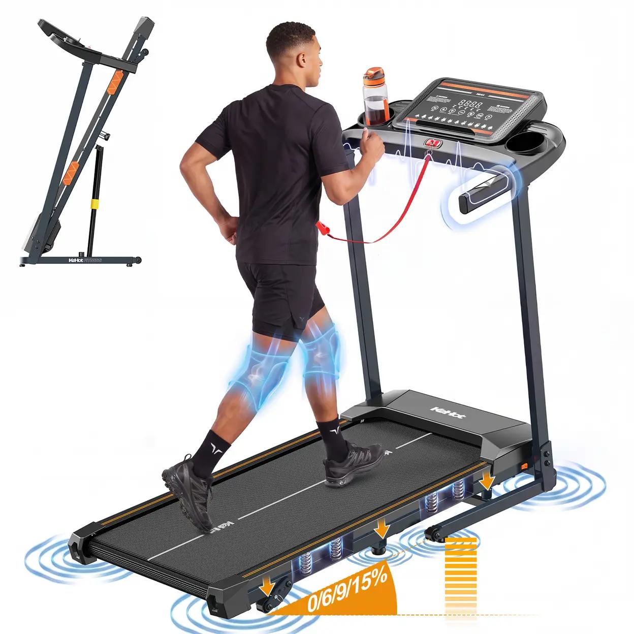KeHot Folding Treadmill, 15% Incline, 3