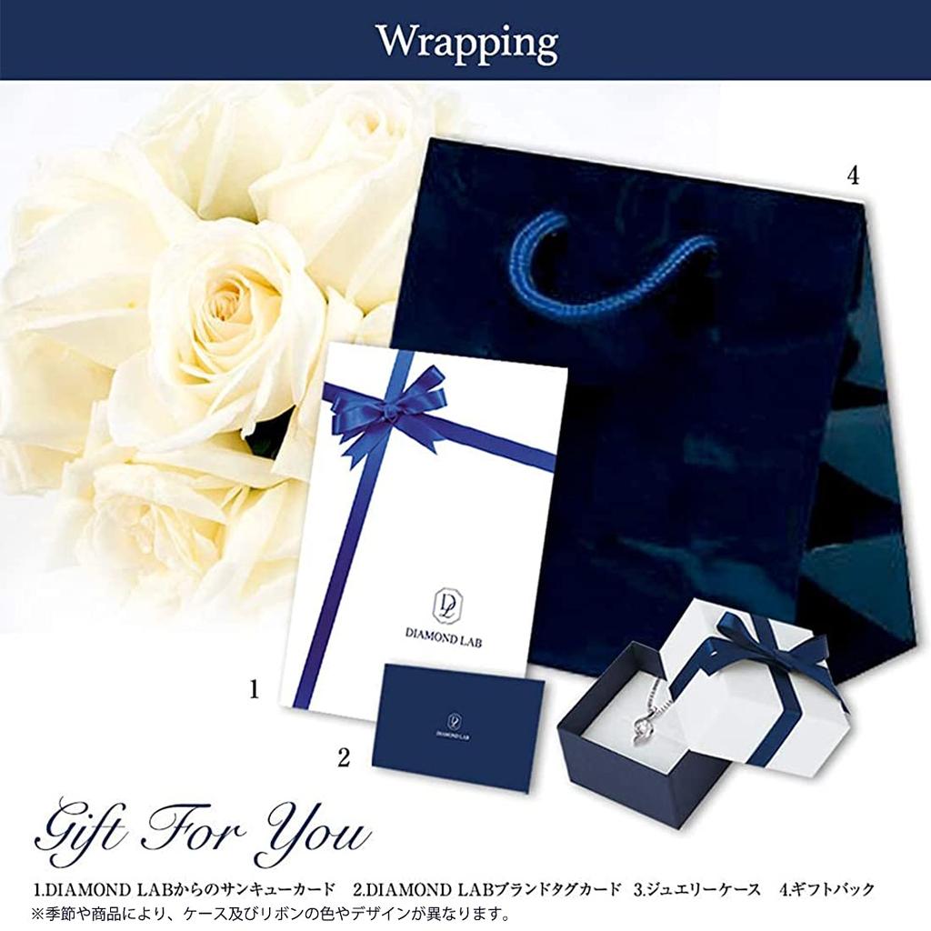 Diamond Necklace Single Teardrop Venetian Chain Box [Diamond Lab] Women's 0.07ct [Gift Set]