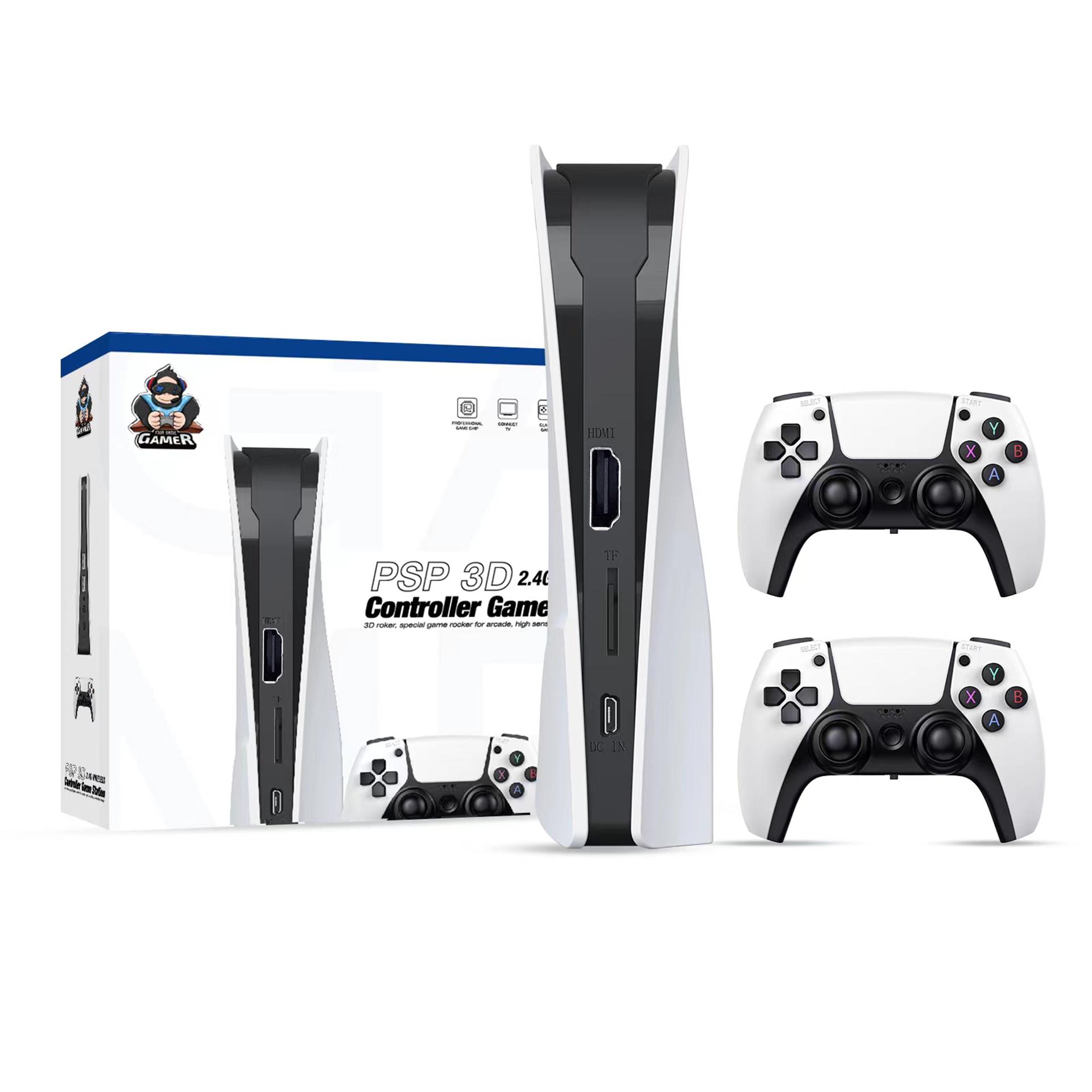 

Q10 2.4G Бездротова HD відеоігрова консоль 128G Plug and Play ігрова станція з 2 геймпадами для PSP A