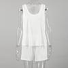 Women's Pajamas Set Sleeveless O-Neck Tank Top with Shorts Sleepwear Set Summer Casual Two-Piece Lounge Suit