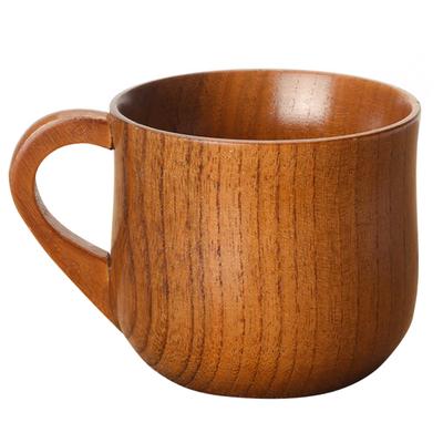 Stylish Wooden Handled Cup Coffee Tea Beer Juice Milk Mug Jujube Wood Cups Gift Decoration
