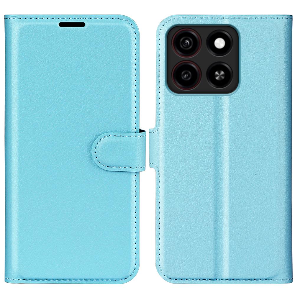 For ZTE Blade A35 Case Litchi Texture Shockproof Leather Wallet Phone Cover