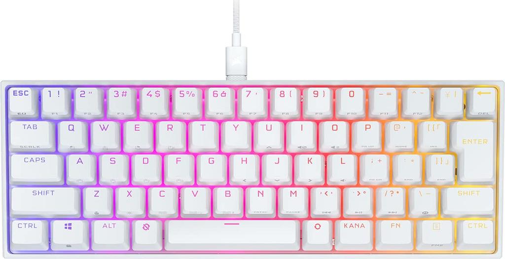 CORSAIR K65 RGB MINI Mechanical Gaming Keyboard with Cherry MX White Japanese Layout 60% Switches, (CH-9194114-JP),