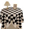 Ins Checkerboard Tablecloth Plaid Desk Mat Versatile Student Essential for Dormitory Round Table Cover Coffee Table Mat Dining Table Cloth Decorative