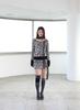 Miae Floral Jacquard Setup (Skirt) - Gray