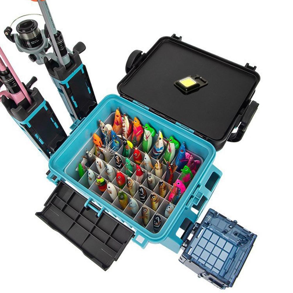 Hard Lure Fishing Tackle Box Organizer Sea Tool Squid Jig
