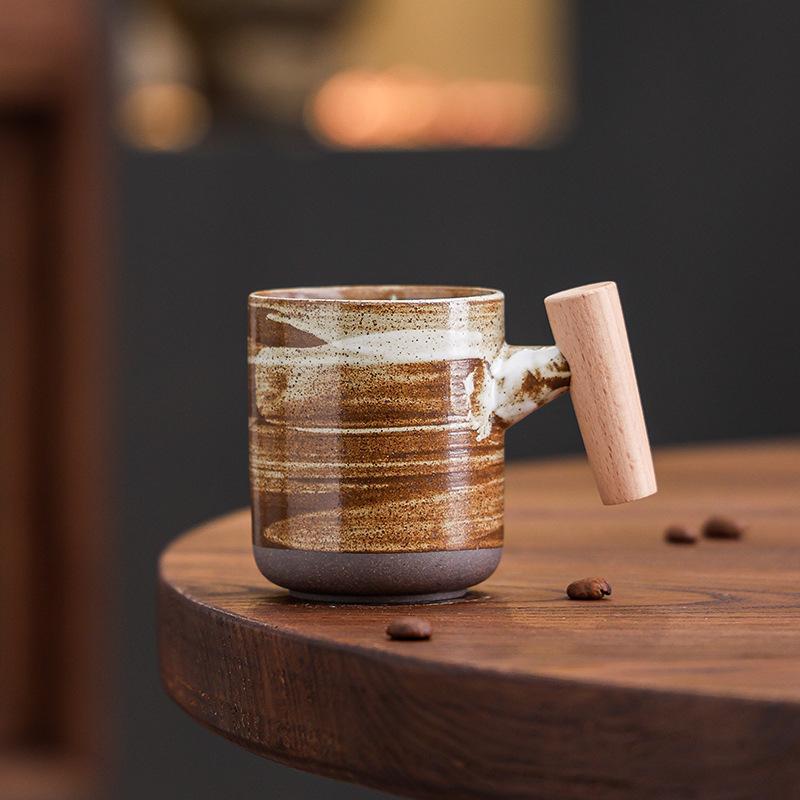 Creative Ceramic Coffee Cup High Value Afternoon Tea Latte Cup Household Water Cup Coarse Pottery Mug