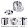 Portable Bucket Ice Cooler Cabinet Double-Layer Wine Beer Ice Cube Container with Tong Clip for Home Kitchen Tools