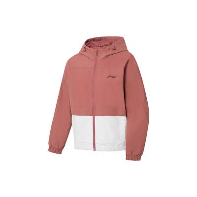 Li Ning Fitness Series Hooded Sports Jacket Women Outerwear Pink AFDS010-2