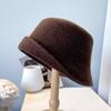 Australian Wool Autumn and Winter Basic Fisherman's Hat Children's Small Warped Edge Knitted Hat French Elegant Bare Body Versatile Basin Hat